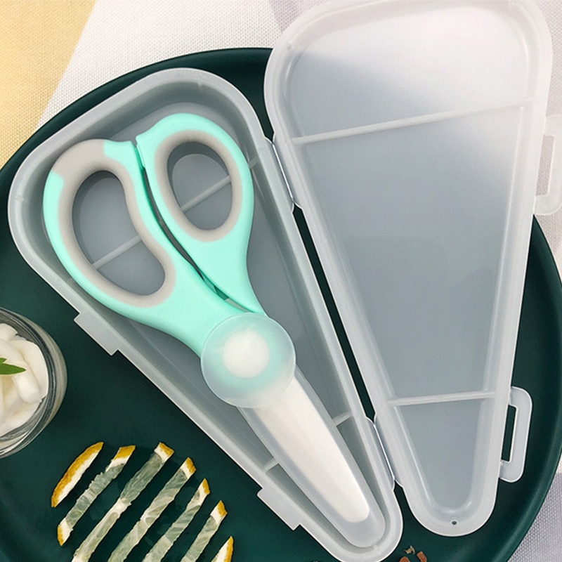 Ceramic Handle Baby Food Scissor